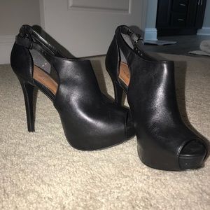 Black platform heels